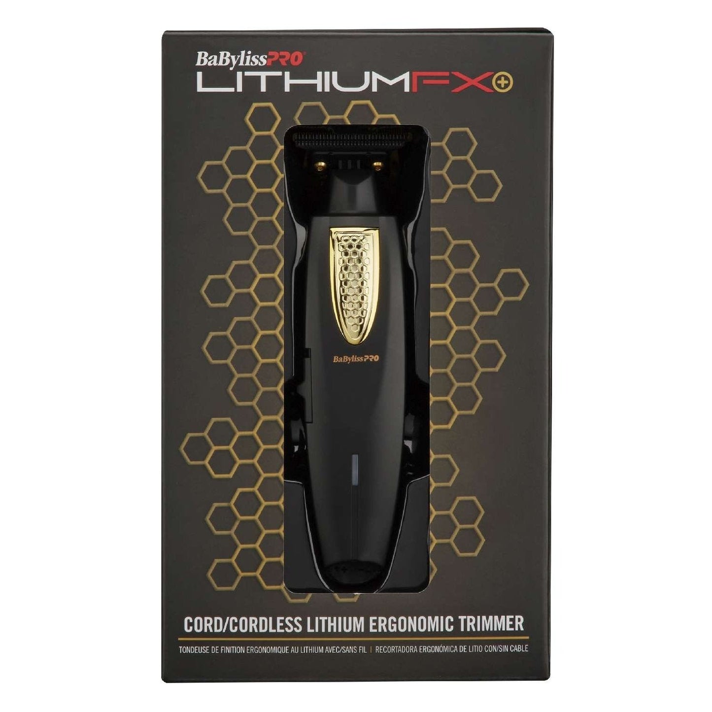 Babyliss Lithium Fx Cordcordless Lithium Ergonomic Trimmer Black And Gold