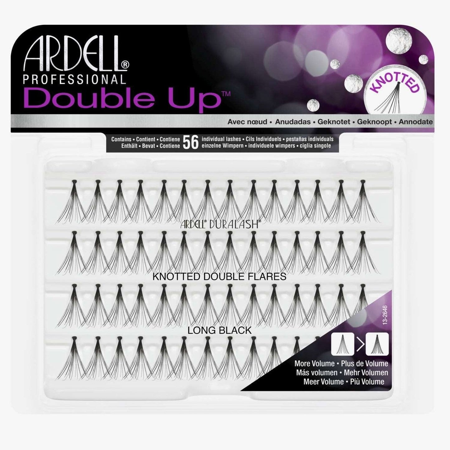 Ardell Double Up Knotted Double Flare Individuals - Long Black